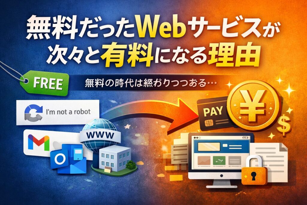 無料WEBサービスの有料化
